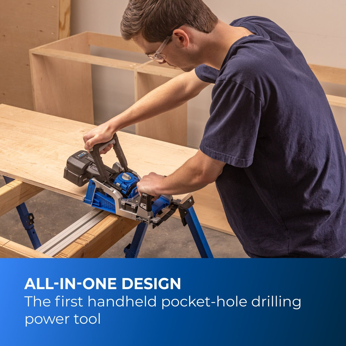 Kreg 20V Ionic Drive Rebel Pocket-Hole Joiner Kit KPTBRB100A