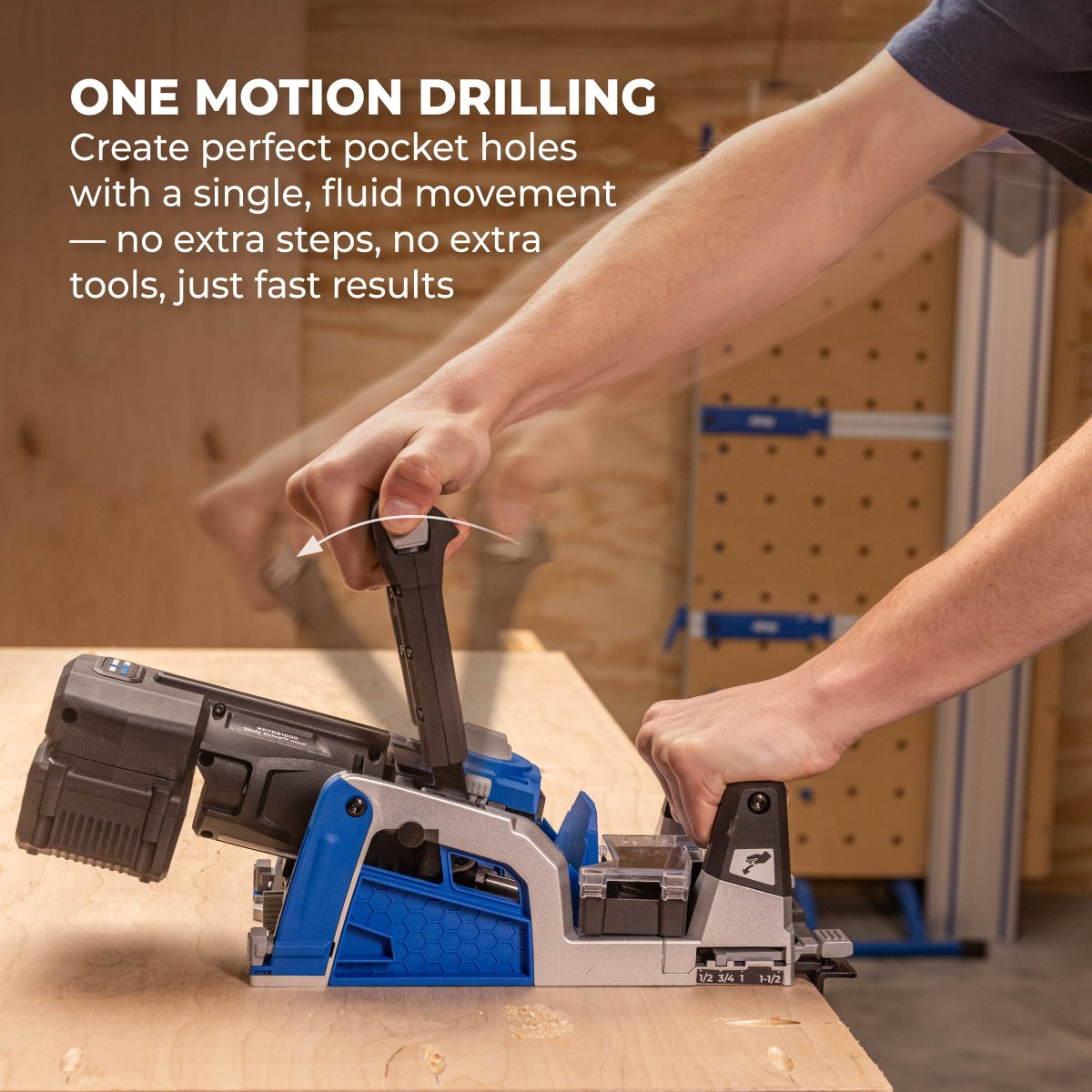 Kreg 20V Ionic Drive Rebel Pocket-Hole Joiner Kit KPTBRB100A