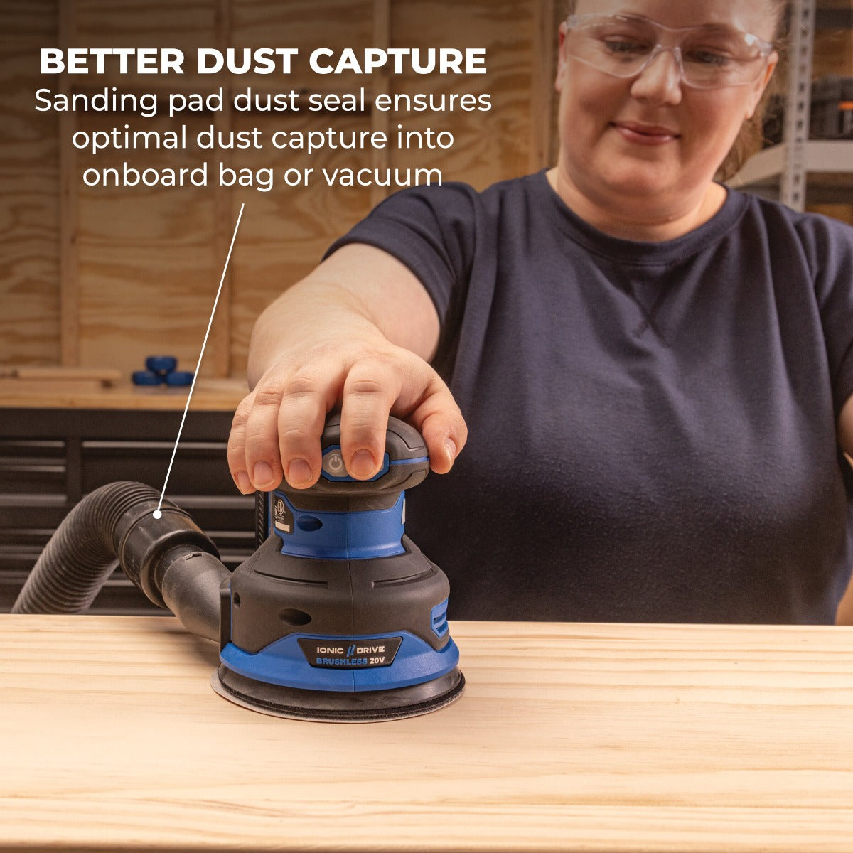 Kreg 20V Ionic Drive 5" Random Orbit Sander Kit KPTBRS500A