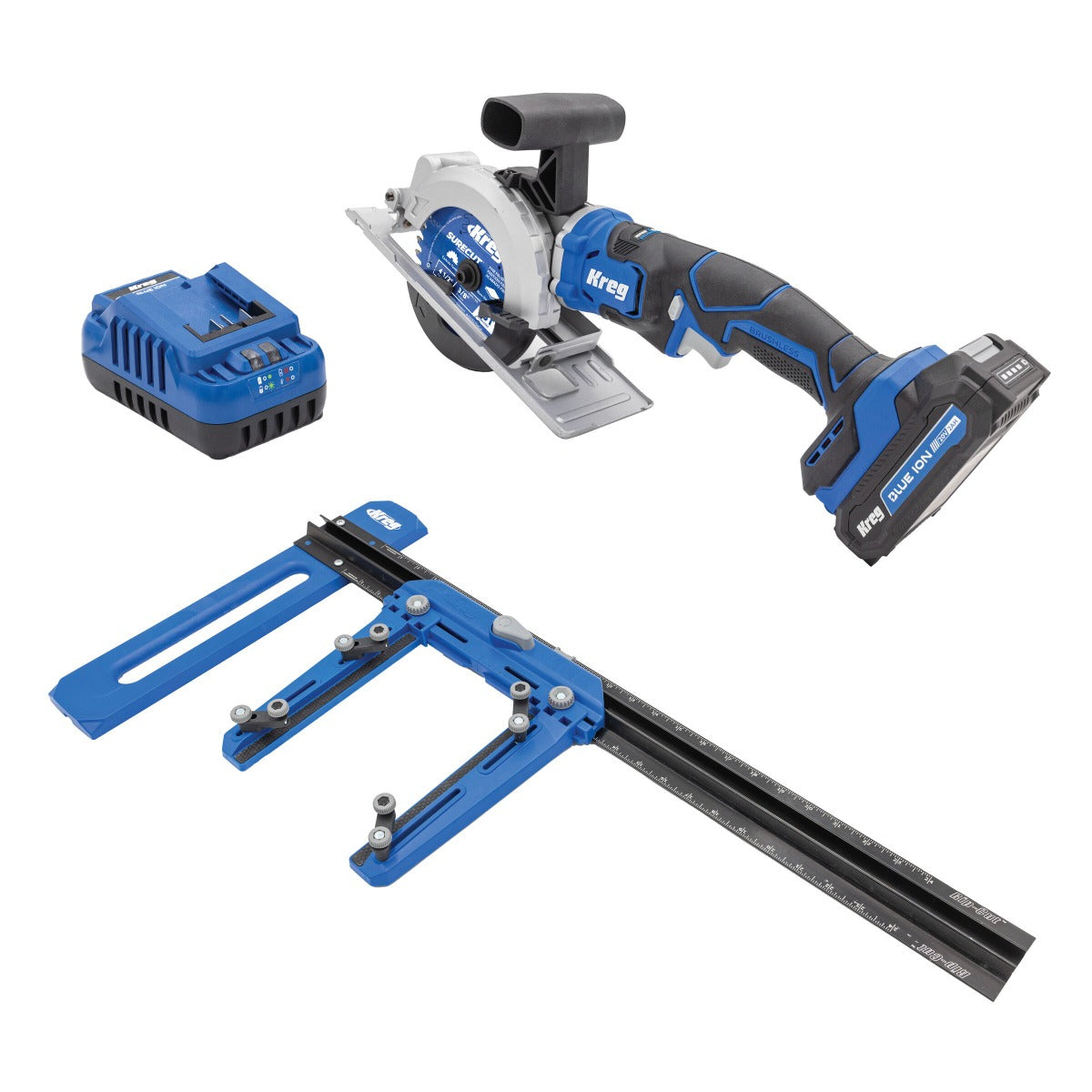 Kreg 20V Ionic Drive 4-1/2" Circular Saw + Rip-Cut KPTCS4502400B