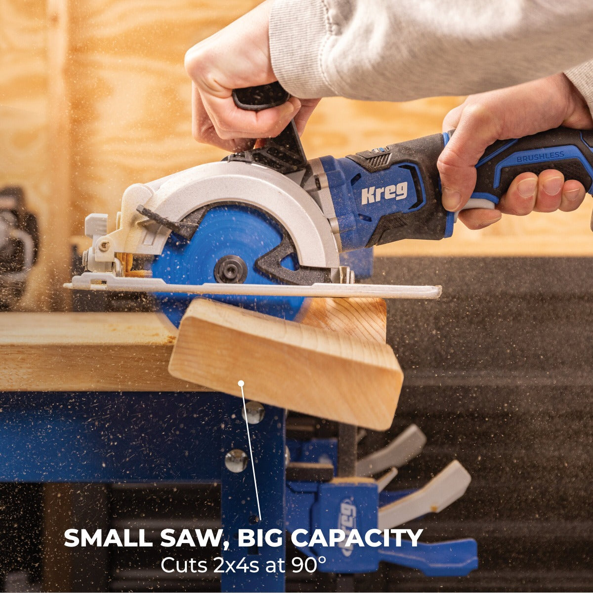 Kreg 20V Ionic Drive 4-1/2" Circular Saw + Rip-Cut KPTCS4502400B