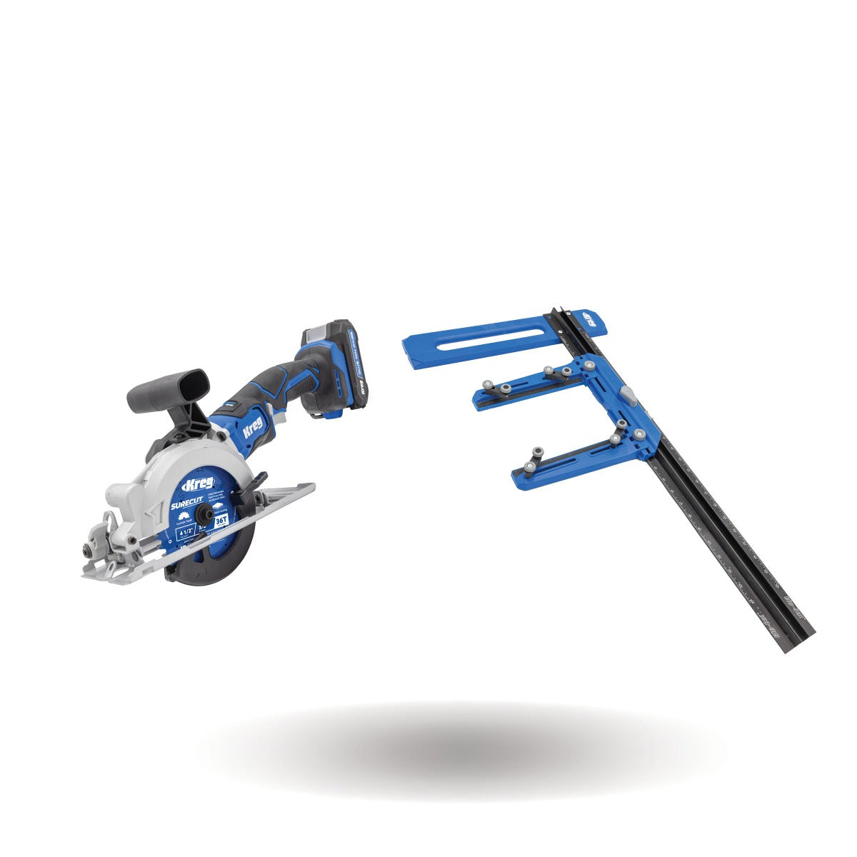 Kreg 20V Ionic Drive 4-1/2" Circular Saw + Rip-Cut KPTCS4502400B