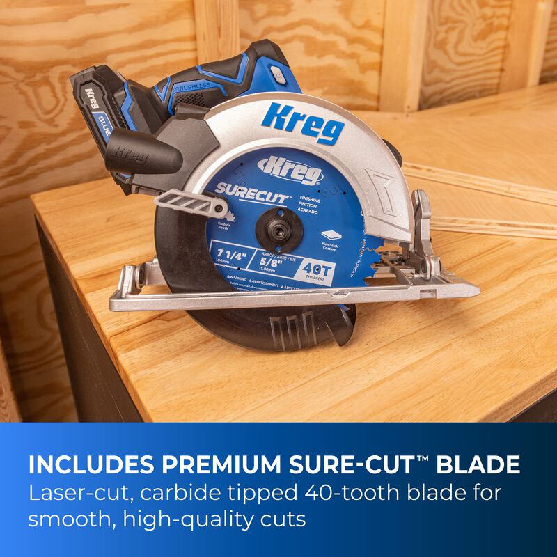 Kreg 20V Ionic Drive 7-1/4" Circular Saw KPTCS725A