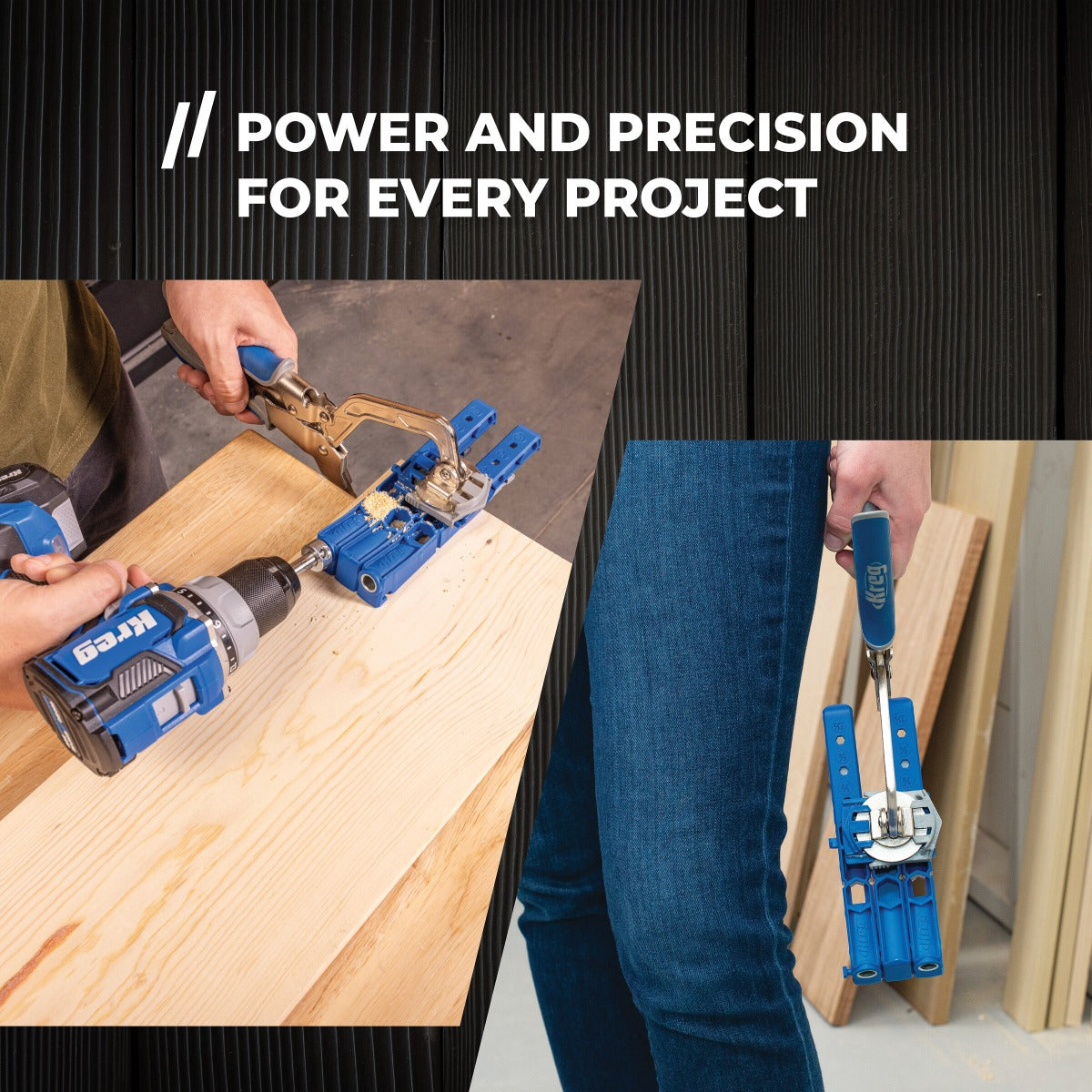 Kreg 20V Ionic Drive 1/2" Compact Drill w/ Pocket-Hole Jig 320 KPTDR320B