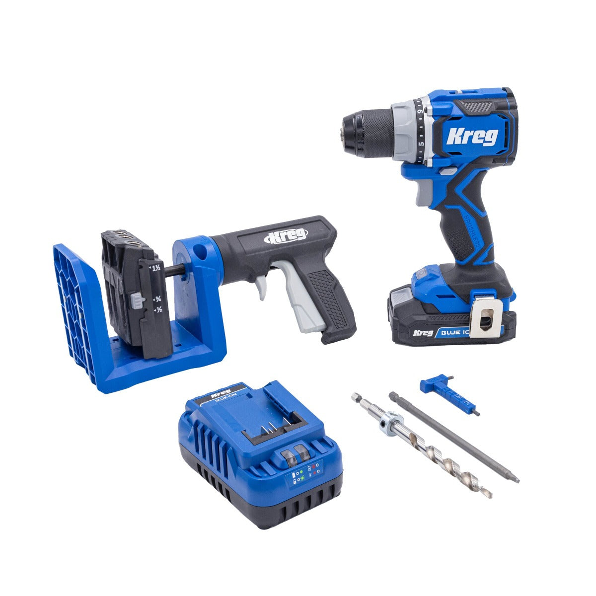 Kreg 20V Ionic Drive 1/2" Compact Drill w/ Pocket-Hole Jig 520PRO KPTDR520B