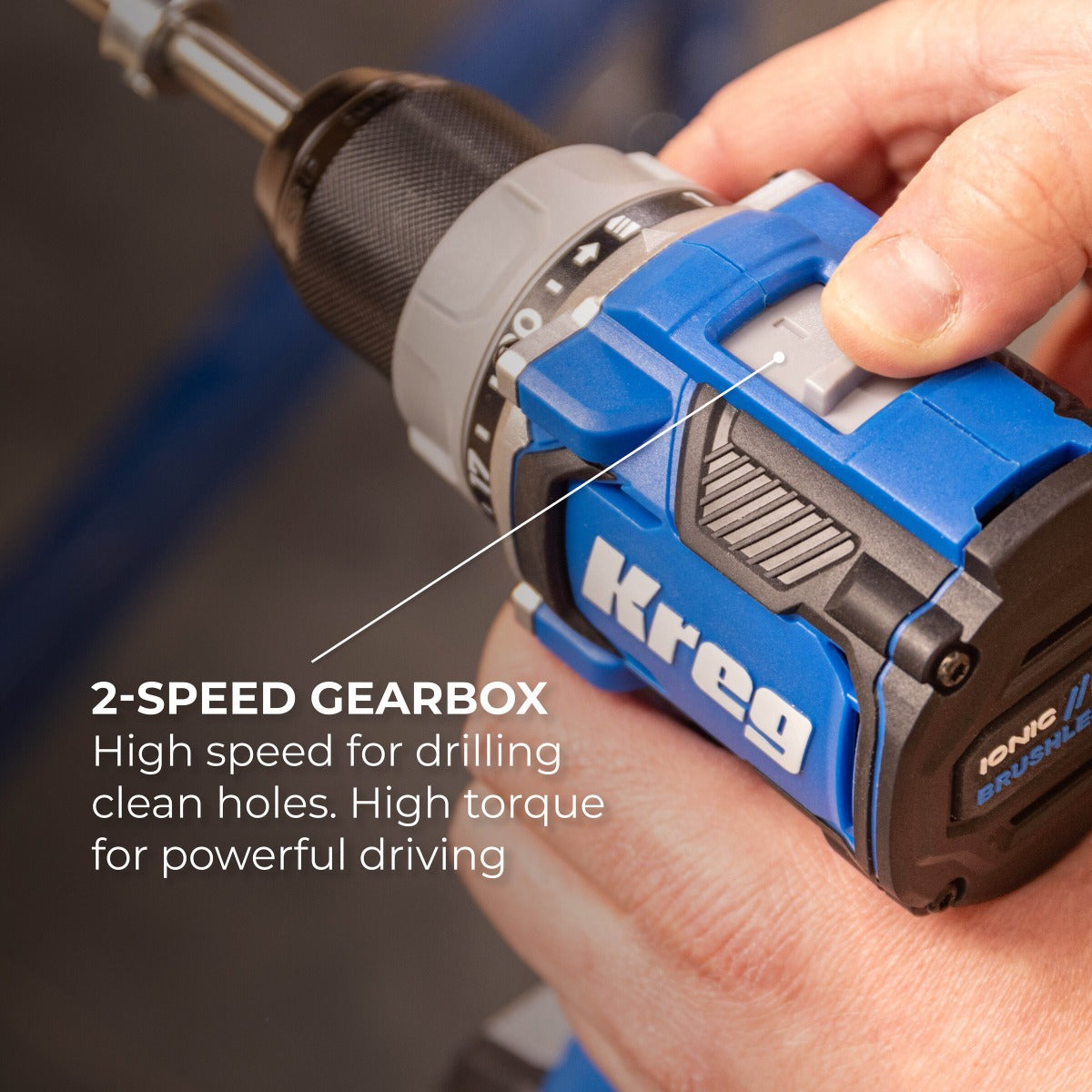 Kreg 20V Ionic Drive 1/2" Compact Drill w/ Pocket-Hole Jig 520PRO KPTDR520B