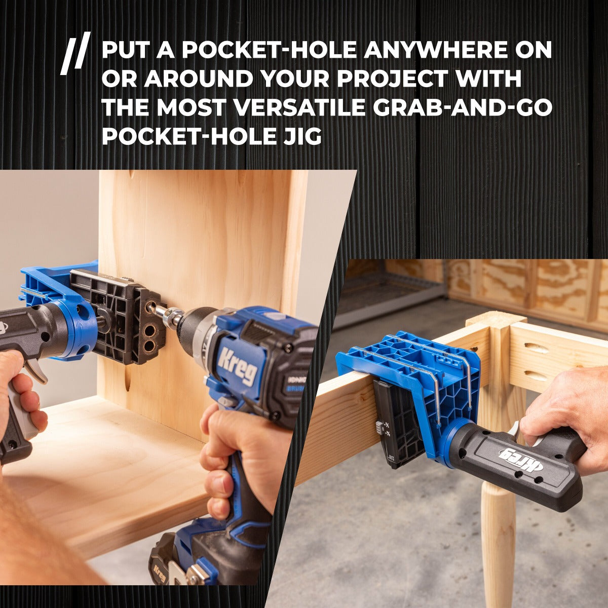 Kreg 20V Ionic Drive 1/2" Compact Drill w/ Pocket-Hole Jig 520PRO KPTDR520B