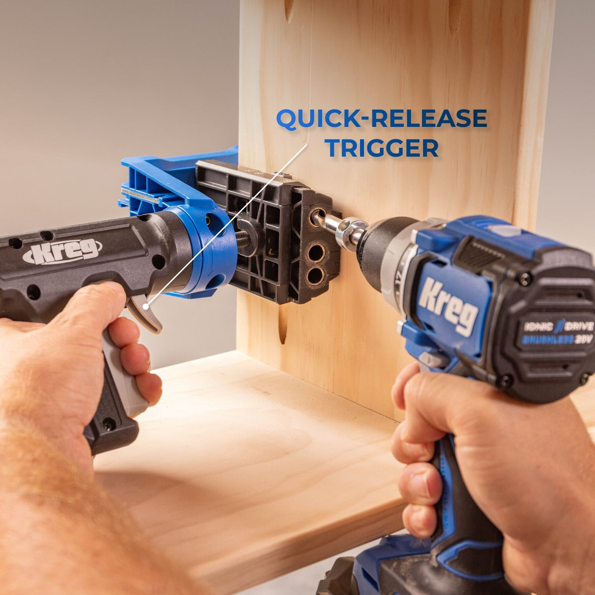 Kreg 20V Ionic Drive 1/2" Compact Drill w/ Pocket-Hole Jig 520PRO KPTDR520B