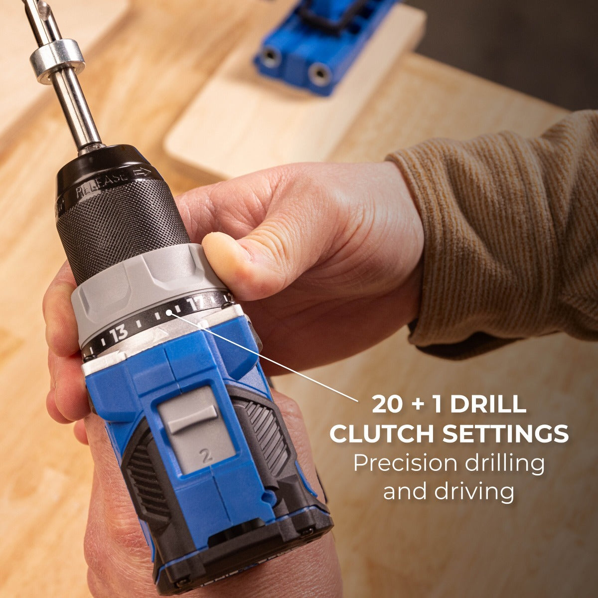 Kreg 20V Ionic Drive 1/2" Compact Drill w/ Pocket-Hole Jig 520PRO KPTDR520B