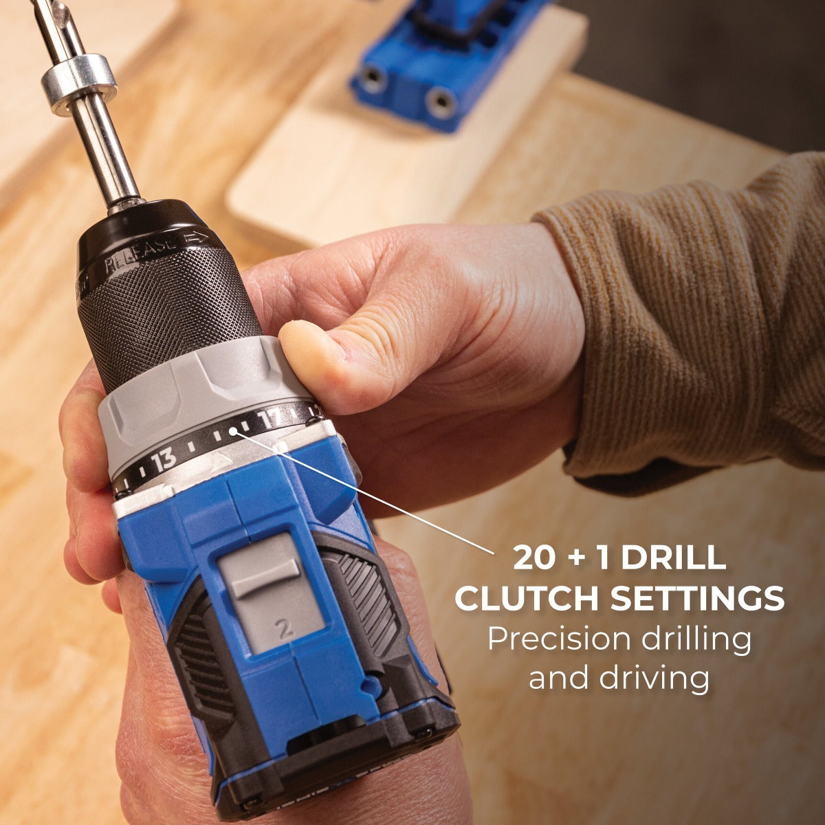 Kreg 20V Ionic Drive 1/2" Compact Drill w/ Pocket-Hole Jig K4 KPTDRK4B