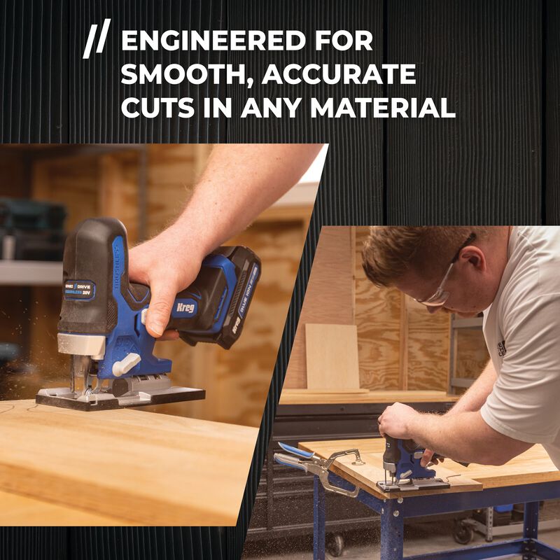 Kreg 20V Ionic Drive Barrel Grip Jigsaw KPTJS100A
