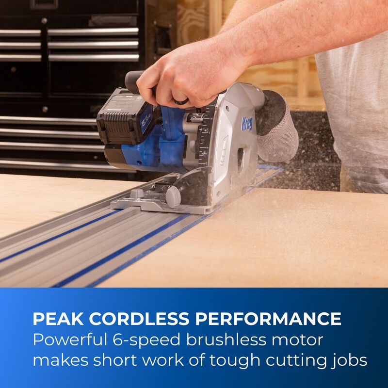 Kreg 20V Ionic Drive 6-1/2" Plunge Cut Track Saw KPTPS100A