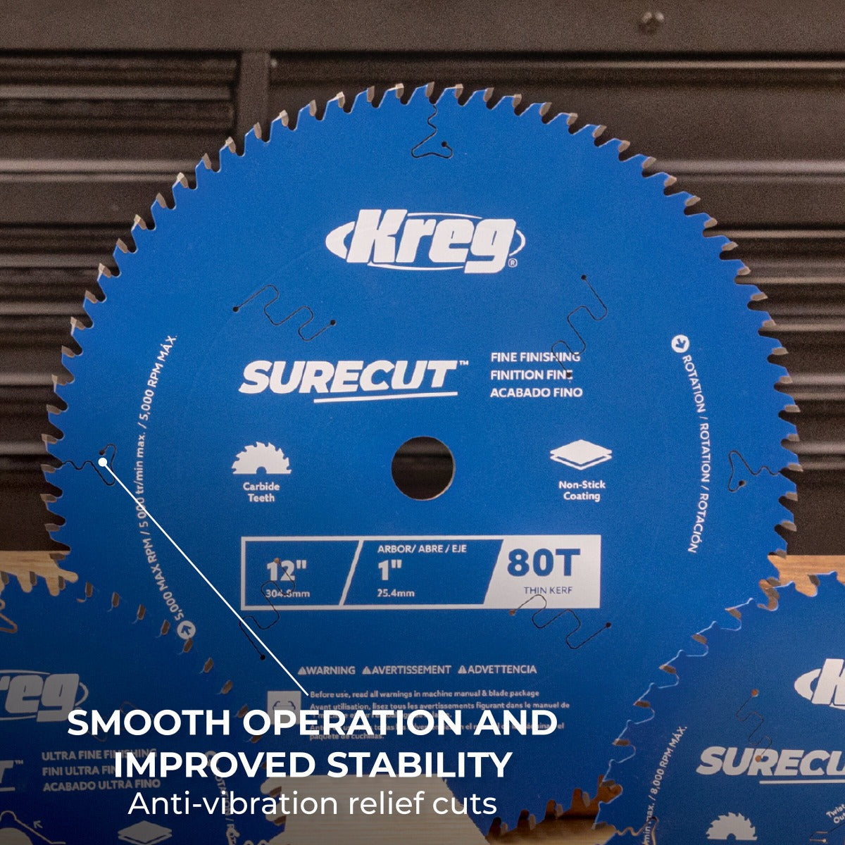 Kreg 12" SureCut Fine Finishing 80-Tooth Saw Blade KSB12FF80