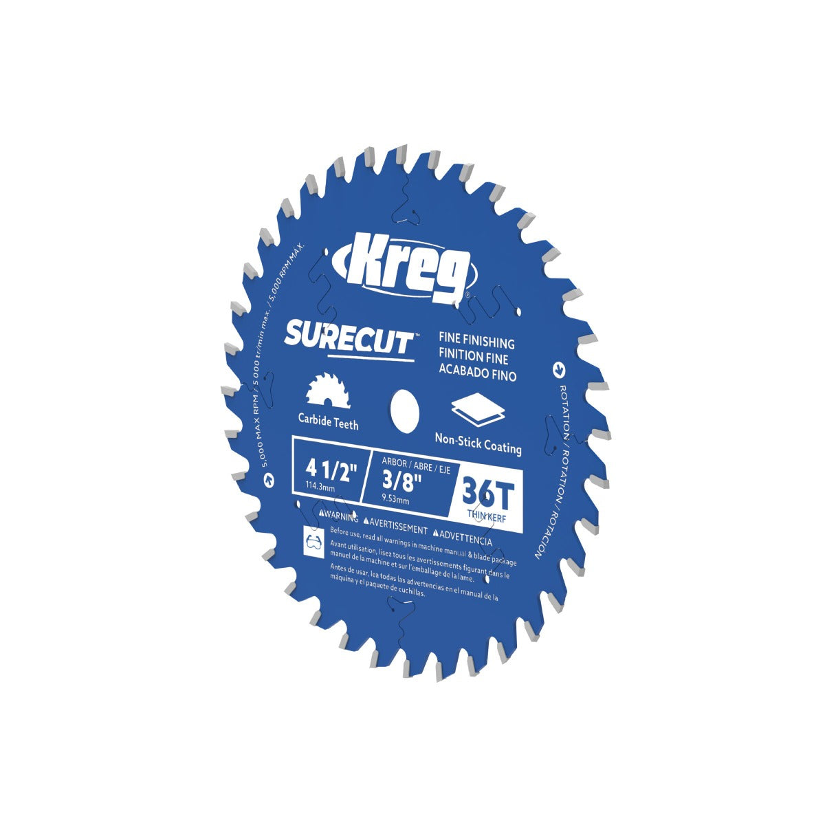Kreg 4-1/2" SureCut Fine Finishing 36-Tooth Saw Blade KSB45FF36