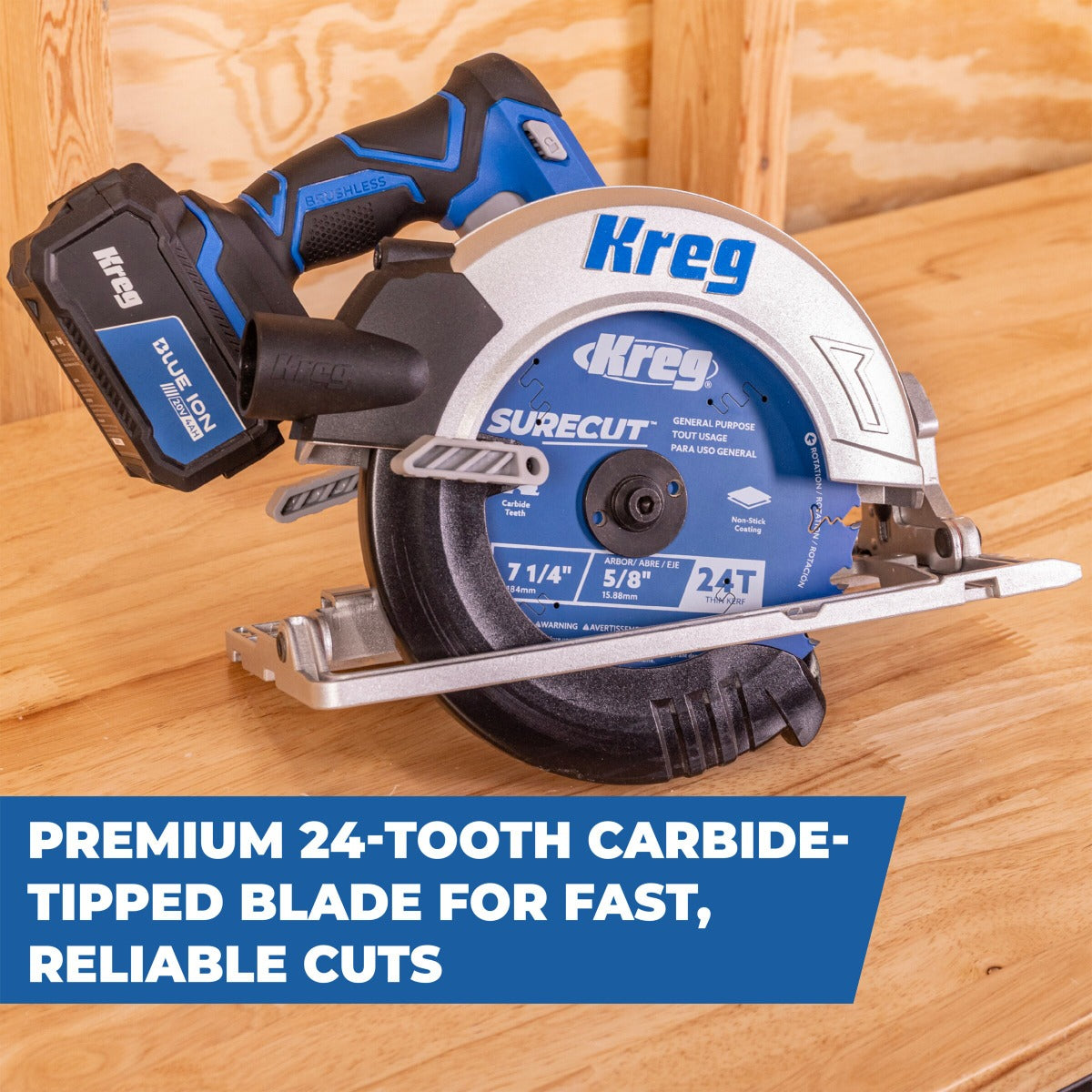 Kreg 7-1/4" SureCut General Purpose 24-Tooth Saw Blade KSB725GP24