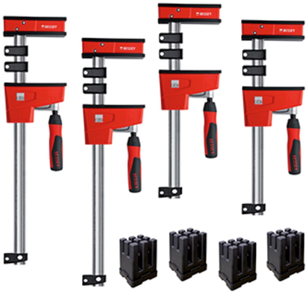 Bessey Tools K BODY REVO Framing Clamp Kit with (2) 24 in. & (2) 40 in. Parallel Clamps KREK2440