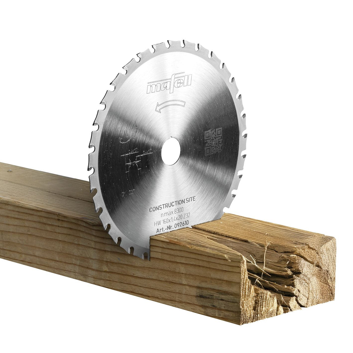 Mafell KSB-CS160 Construction Site Saw Blade, 160 mm, Z32, 20 mm Bore 92610