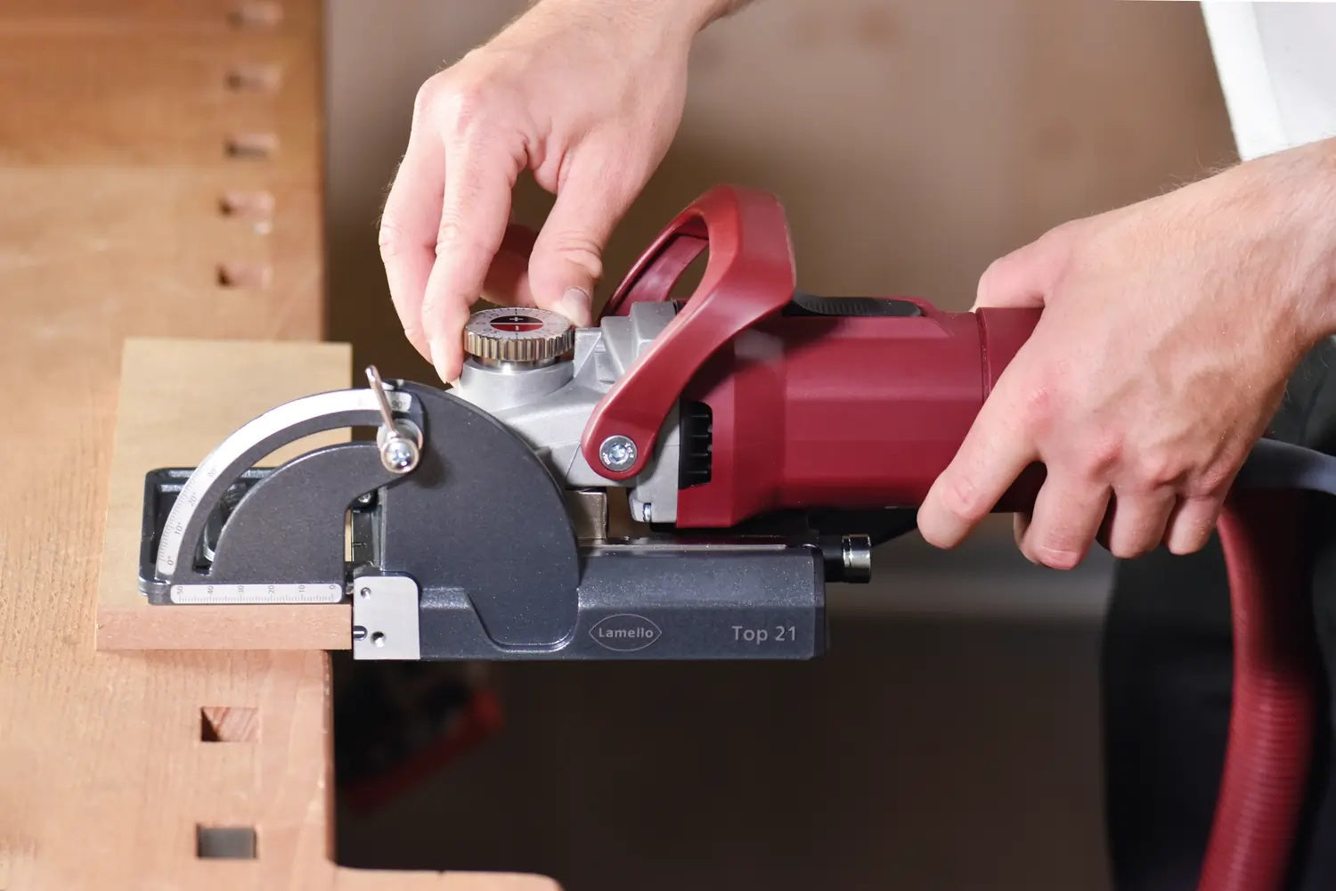 Lamello Top 21 Biscuit Joiner with Adjustable Height Cutter, in Systainer Case 101501S