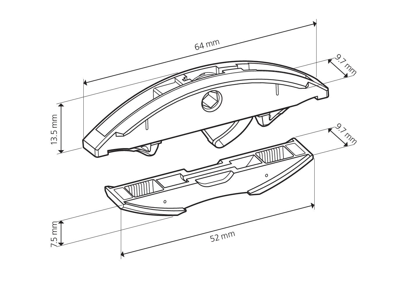 Lamello Clamex P-14/10 Flexus P-System Detachable Connectors, 80 Pairs 145315