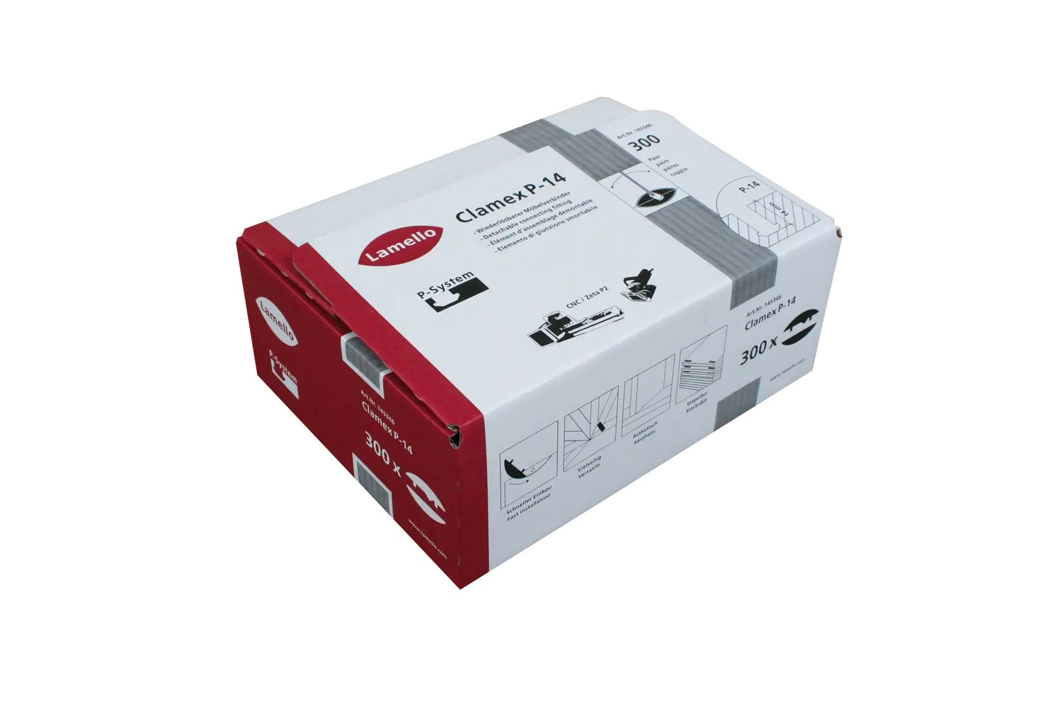 Lamello Clamex P-14 P-System Detachable Furniture Connectors, 300 Pairs 145346