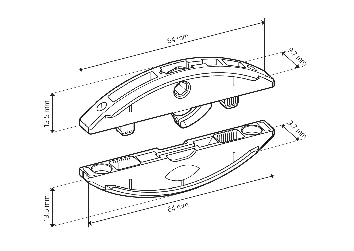 Lamello Clamex P-14 P-System Detachable Furniture Connectors, 1,000 Pairs 145356