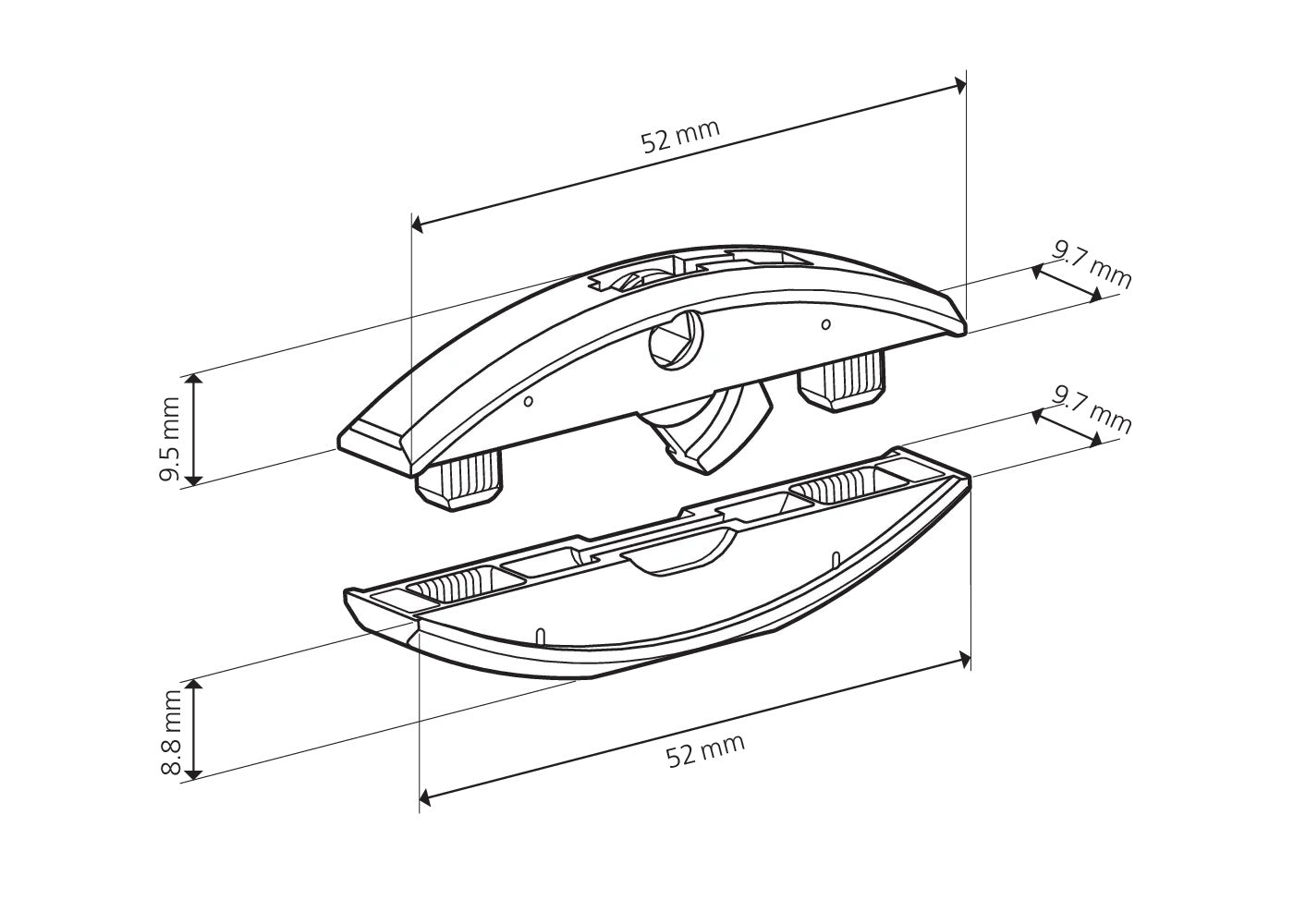 Lamello Clamex P-10 P-System Detachable Furniture Connectors, 1,000 Pairs 145374