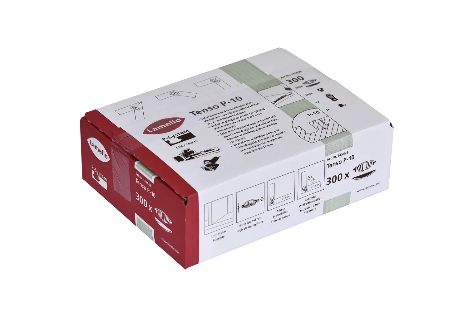 Lamello Tenso P-10 P-System Self-Clamping Gluing Connectors, 300 Pairs 145428