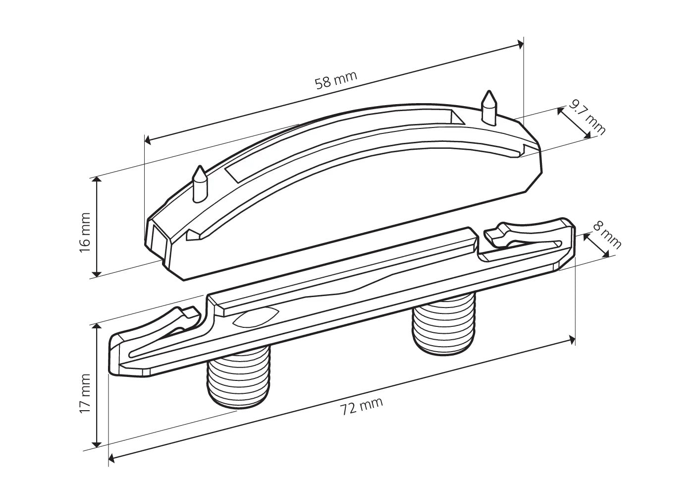 Lamello Divario P-18 P-System Slide-In Shelf Connectors, 1,000 Pairs 145570