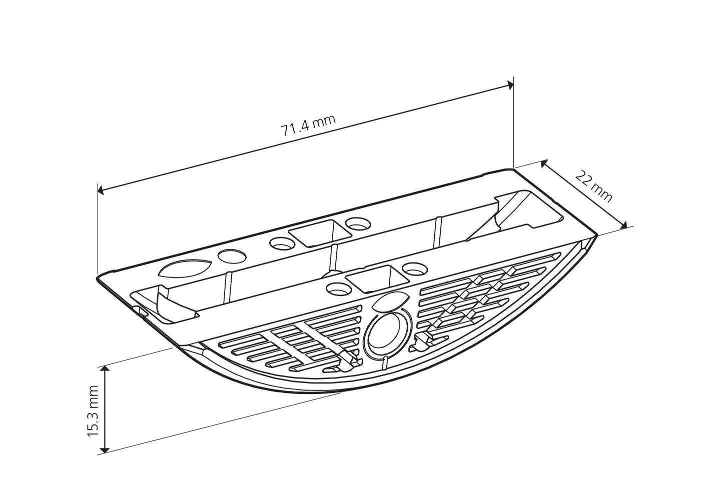 Lamello LC P-16x22 Lightweight Panel Connectors, 1,000 Count 145731
