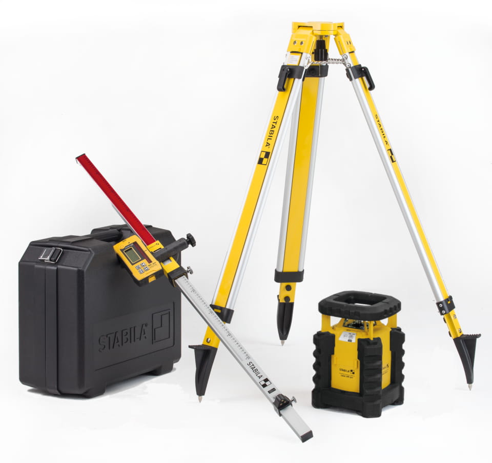 Stabila Rotary Laser Set with Tripod & Grade Rod, LAR 300 05820
