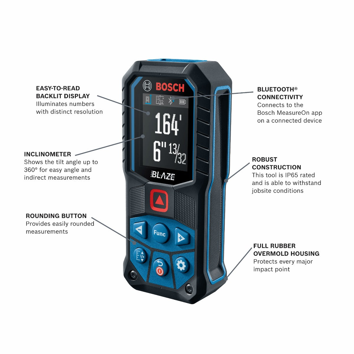 Bosch BLAZE Connected 165' Laser Measure GLM165-27C