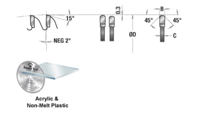 Amana Tool 10 in /80T Plastic Non-Melt M-TCG LB10801