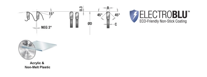 Amana Tool 10 in /80T Plastic Non-Melt M-TCG LB10801C