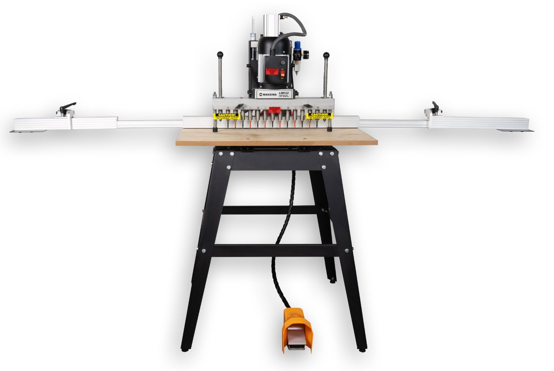 Maksiwa Pneumatic Line Boring Machine, 13 Spindle Line, 1 Phase, 110V LBP.13