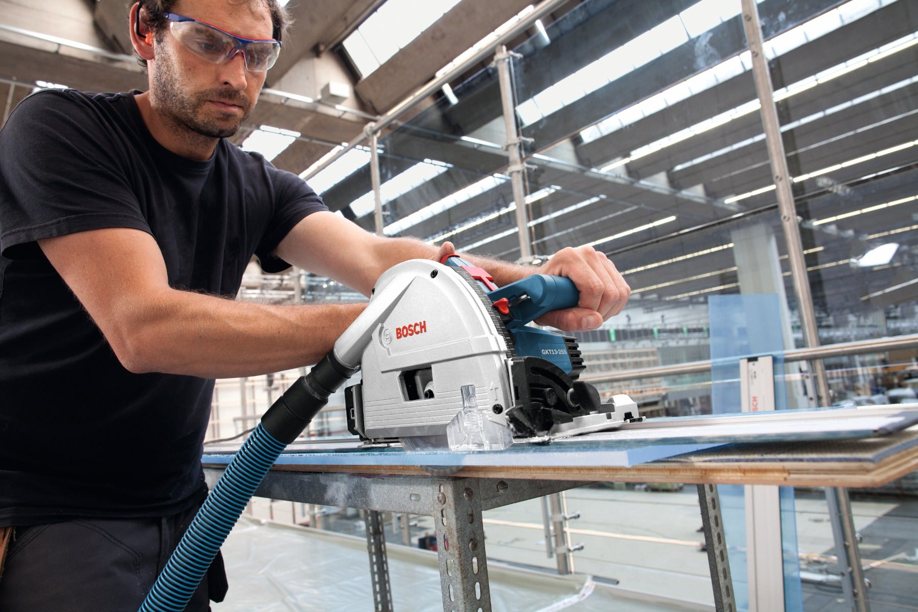 Bosch 6-1/2" Track Saw w/ L-Boxx-4 GKT13-225L