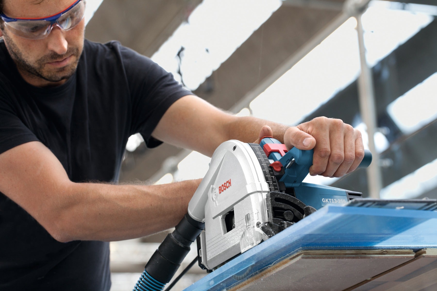 Bosch 6-1/2" Track Saw w/ L-Boxx-4 GKT13-225L