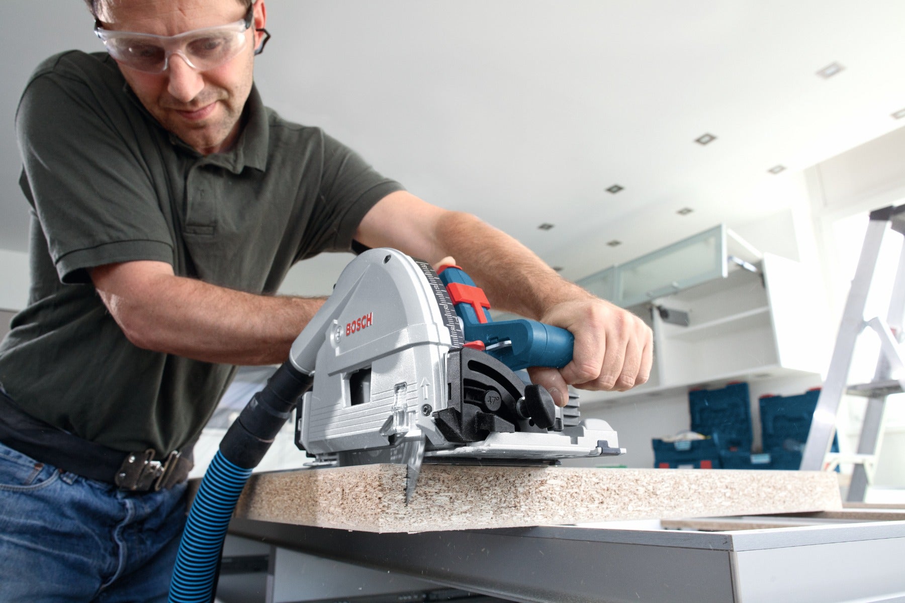 Bosch 6-1/2" Track Saw w/ L-Boxx-4 GKT13-225L