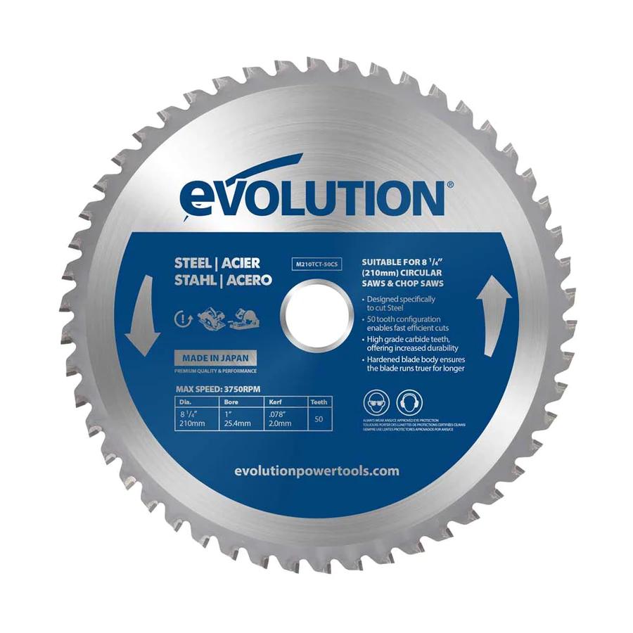 Evolution 8.25 in. Mild Steel and Ferrous Metal TCT Blade, 50T, 1 in. Arbor M210TCT-50CS