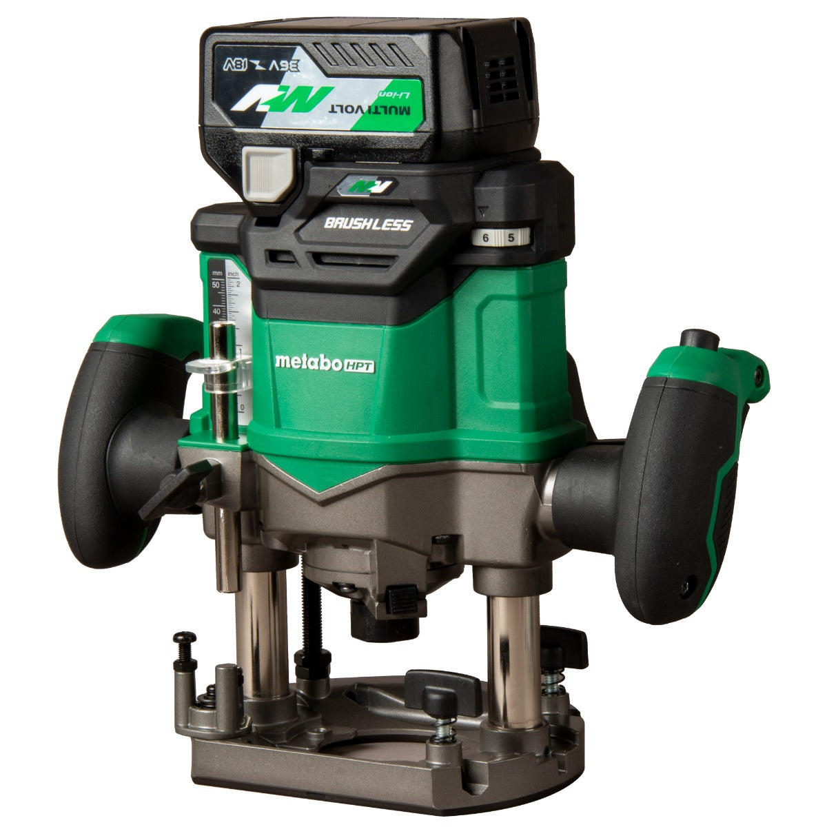 Metabo 36V Cordless Variable Speed Plunge Router with 2.5Ah Battery, Charger & Bag M3612DAM