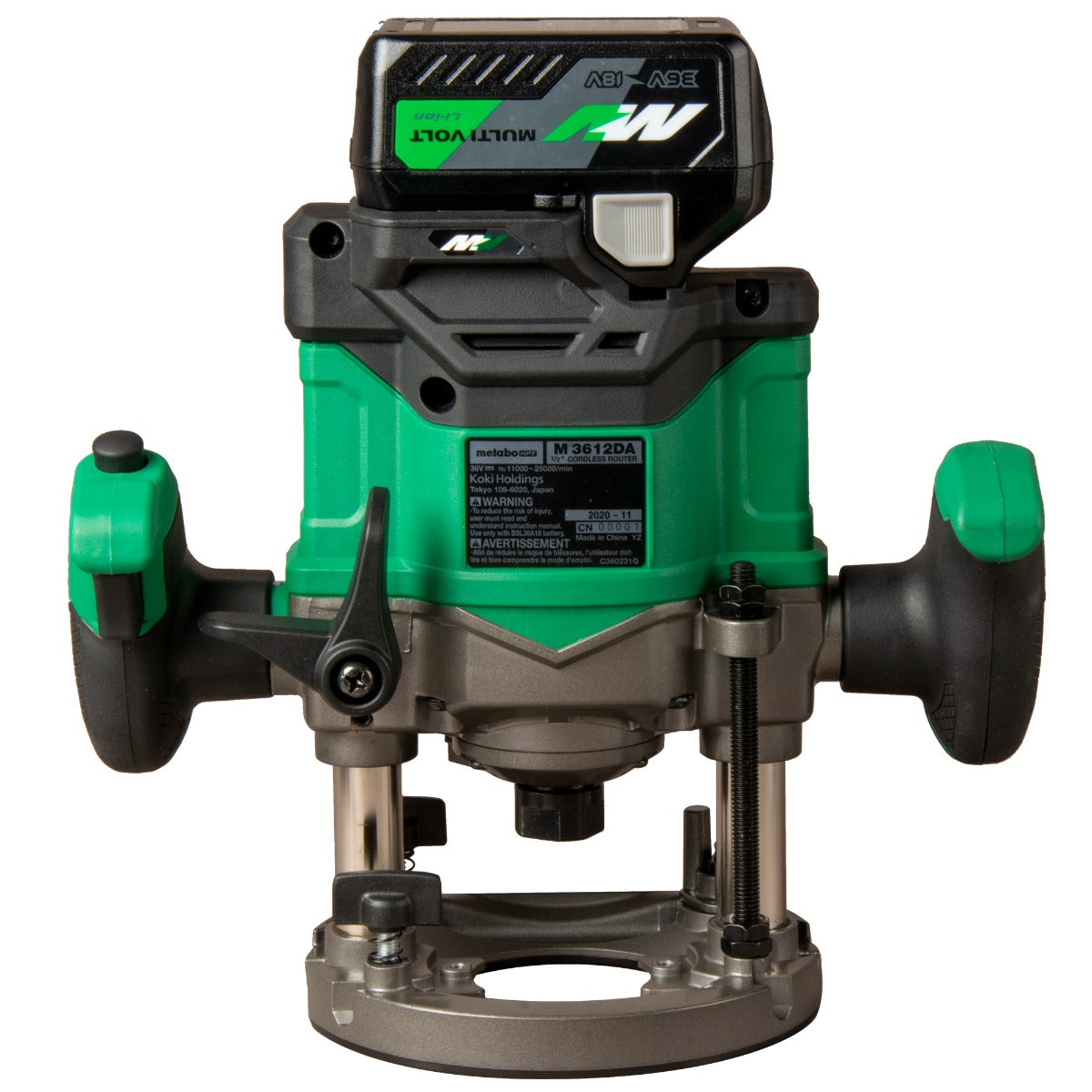 Metabo 36V Cordless Variable Speed Plunge Router with 2.5Ah Battery, Charger & Bag M3612DAM