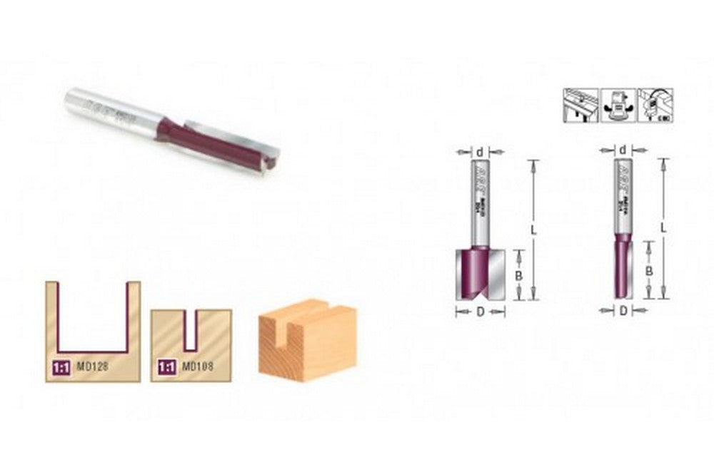 Amana Tool AGE 2 Flute 1/4 in Dia. 1/4 in Shank MD117