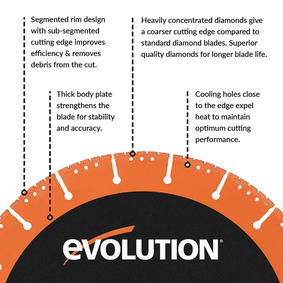  EVOLUTION 9 IN. MULTI-PURPOSE METAL CUTTING DIAMOND BLADE