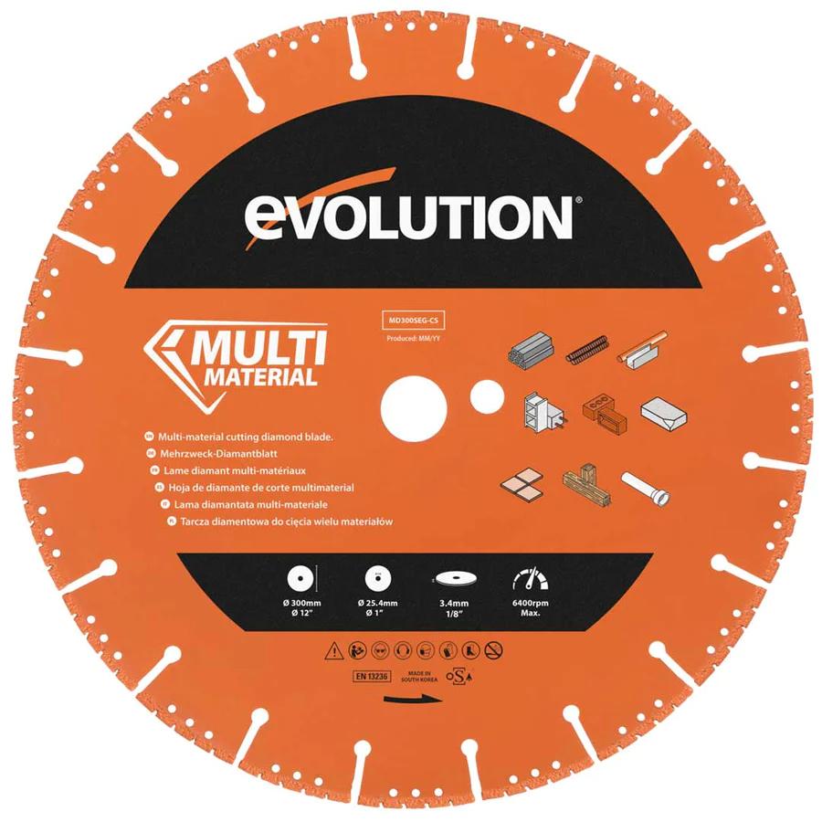 Evolution 12" Multi-Purpose Metal Cutting Diamond Blade MD300SEG-CS