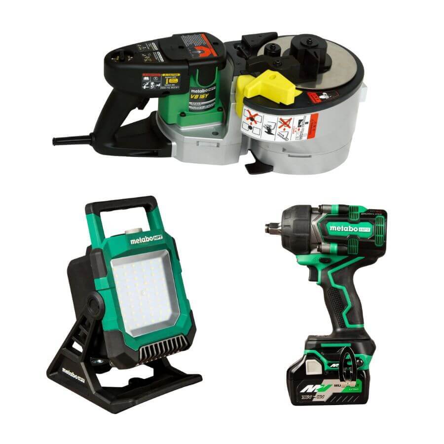 Metabo Pro Rebar Cutter/Bender Bundle w/ Impact Wrench & Work Light VB16YMBUNDLE