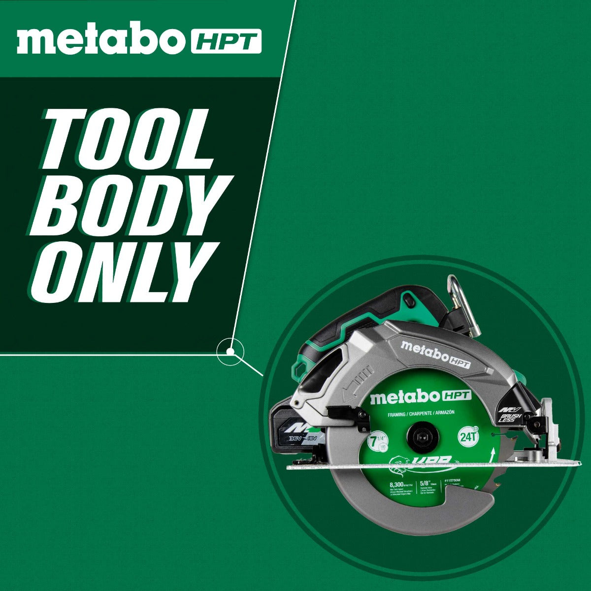 Metabo 36V MultiVolt "The Stud" 7-1/4" Circular Saw w/ Torque Boost (Tool Only) C3607DBQ4M