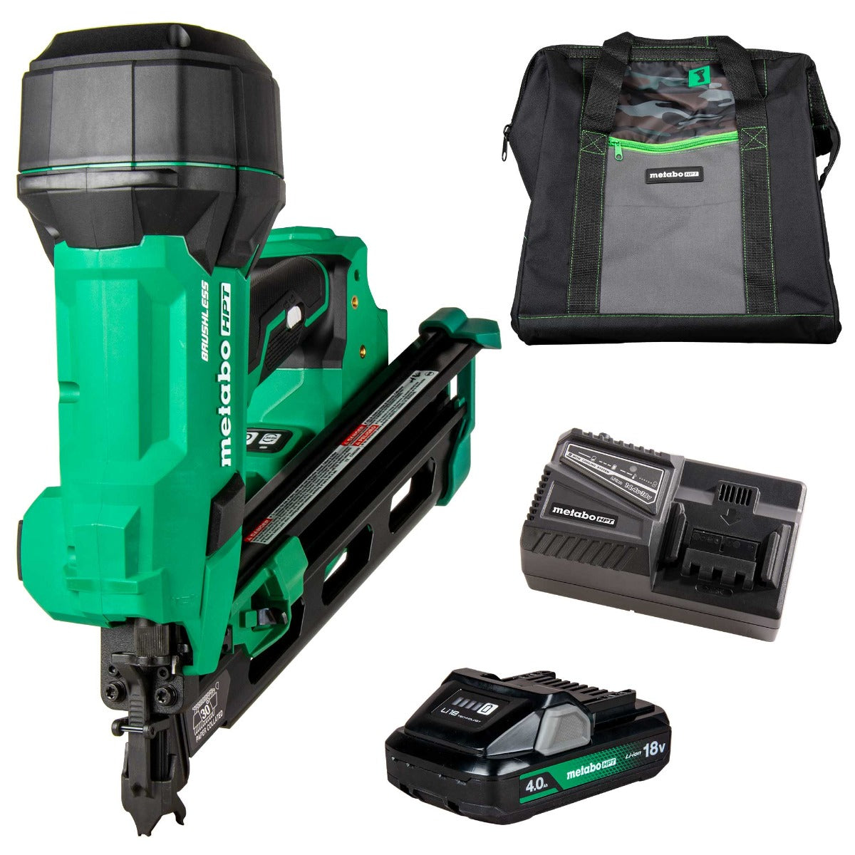 Metabo 18V Cordless 30º Paper Tape Framing Nailer (1x4.0Ah) NR1890DCAM