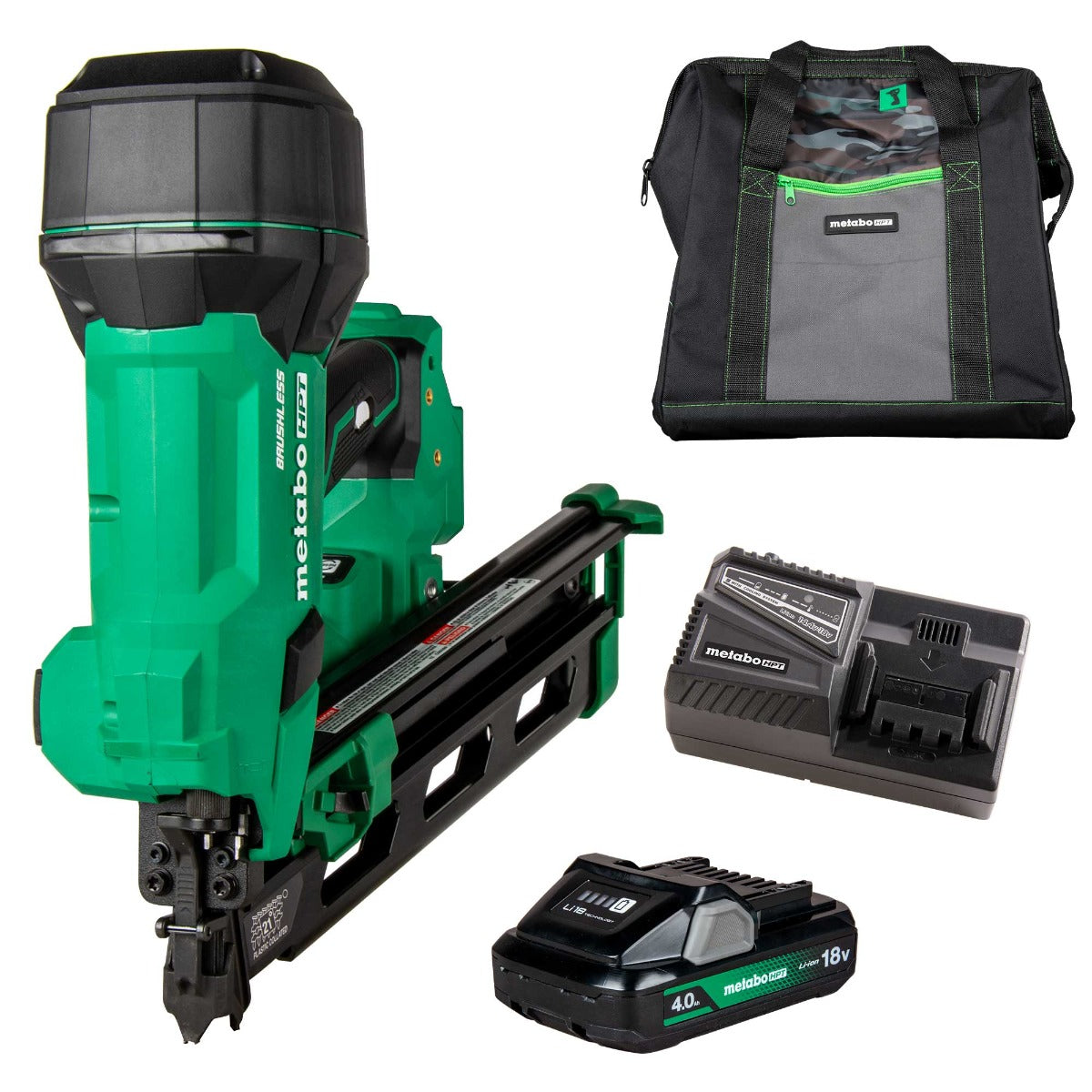 Metabo 18V Cordless 21º Plastic Strip Framing Nailer (1x4.0Ah) NR1890DRAM