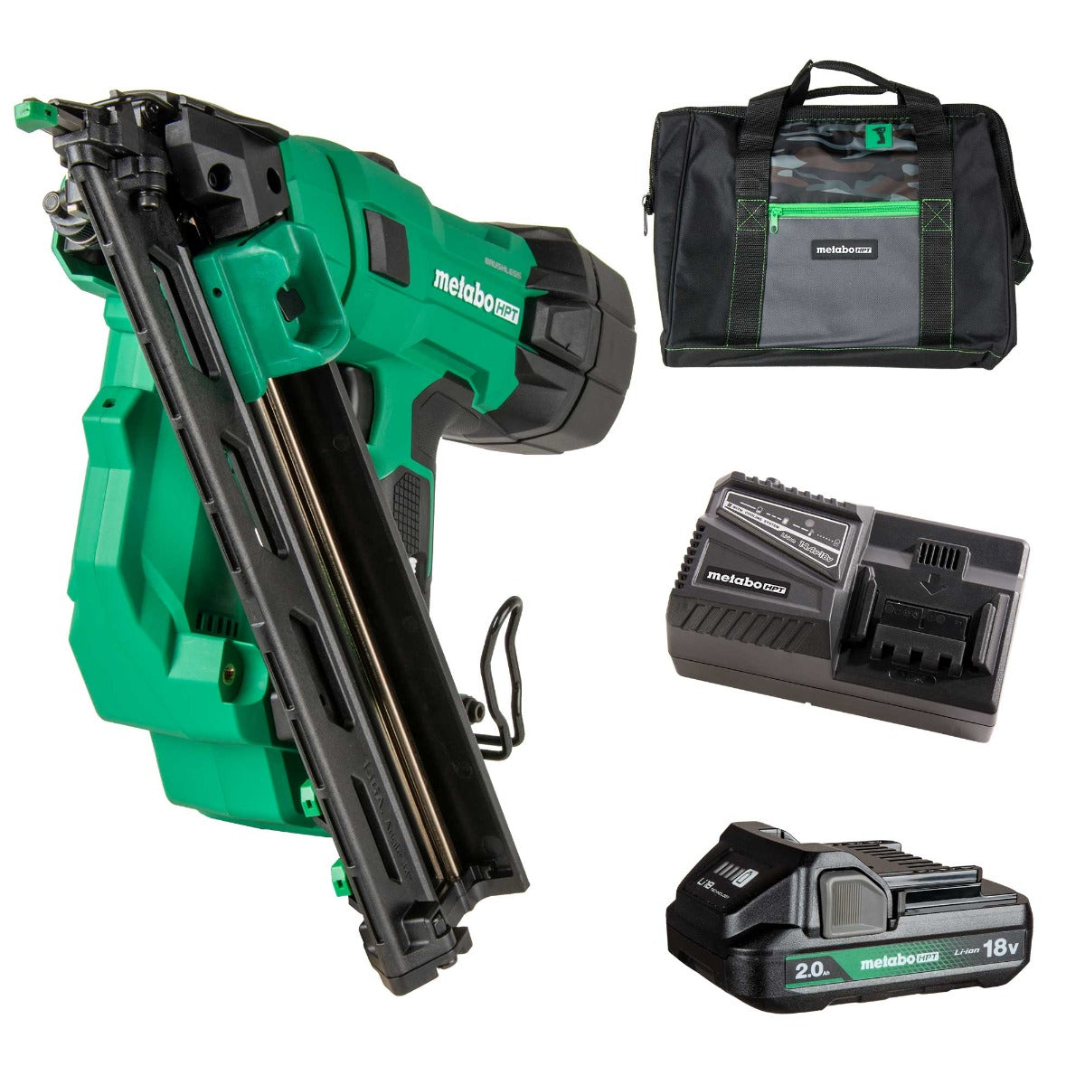 Metabo 18V Cordless 15GA Angled Finish Nailer (1x2.0Ah) NT1865DAAM