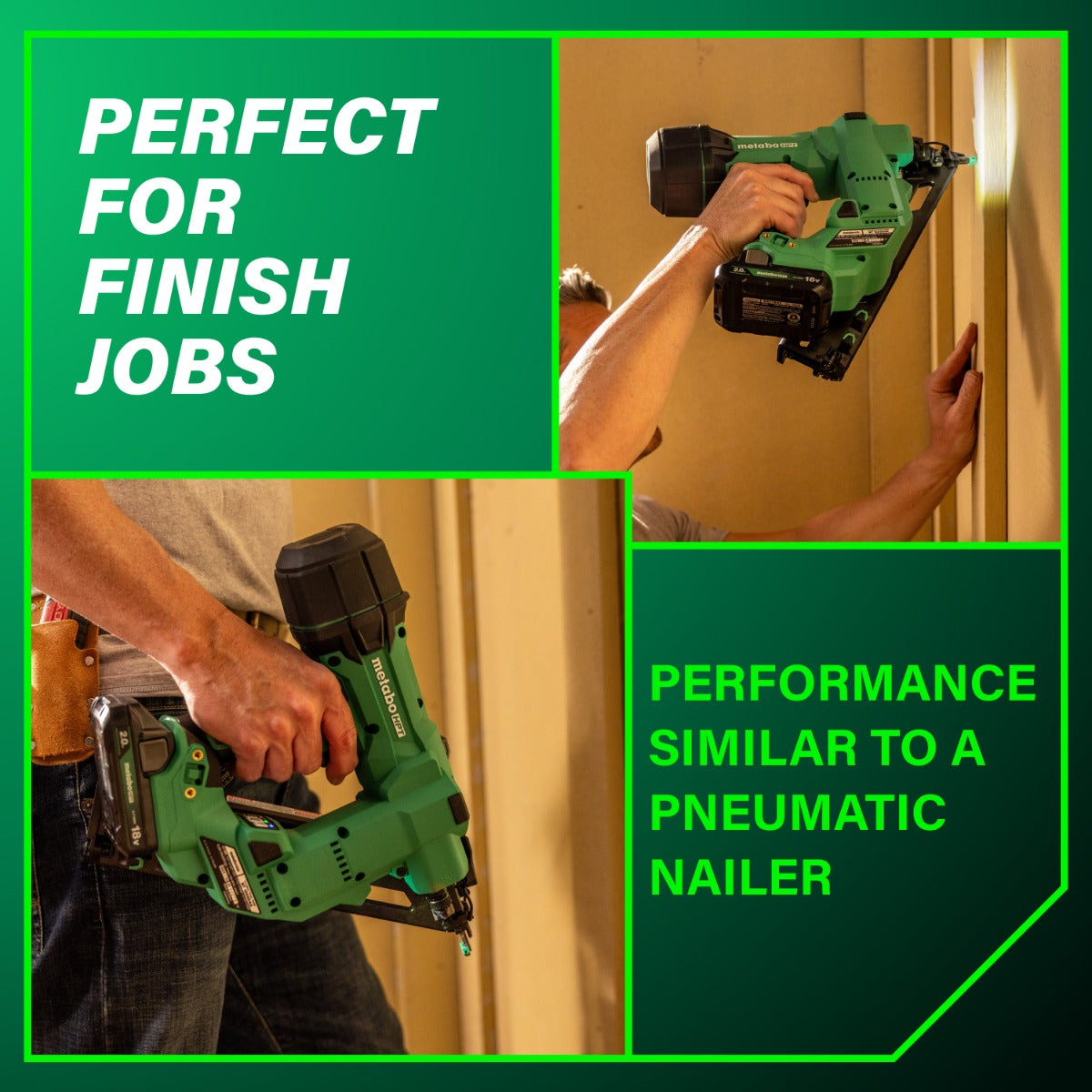 Metabo 18V Cordless 15GA Angled Finish Nailer (1x2.0Ah) NT1865DAAM