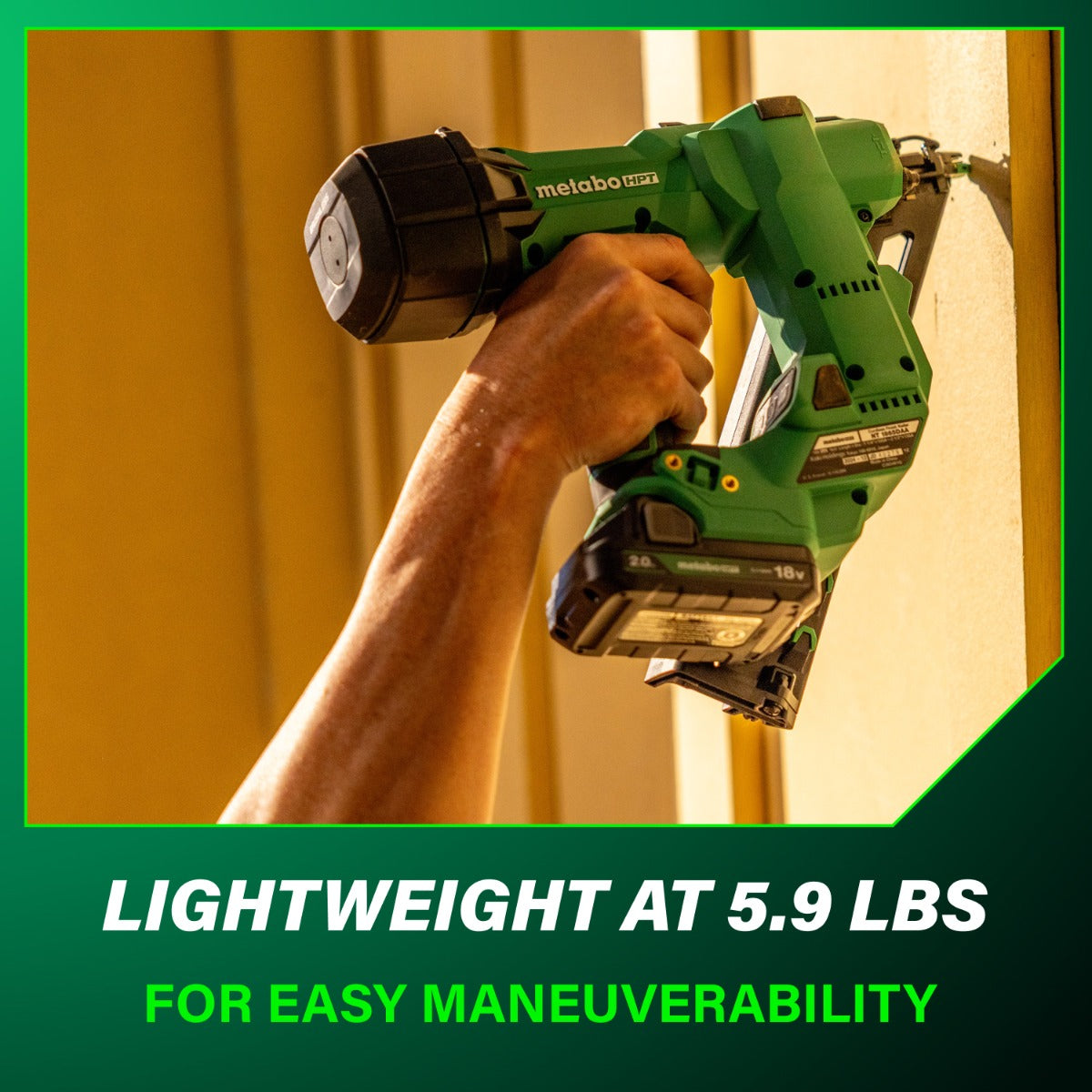 Metabo 18V Cordless 15GA Angled Finish Nailer (1x2.0Ah) NT1865DAAM